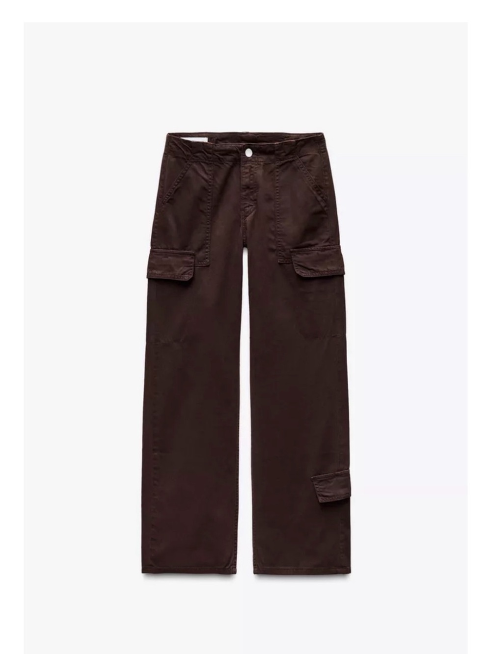 Zara Cargo Pants in Dark Brown